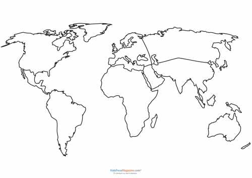 printable childrens world map