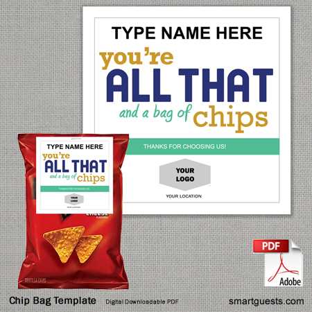 printable chips bag