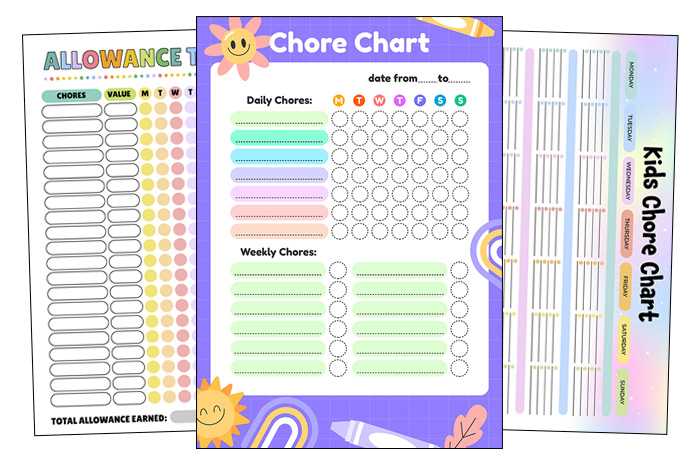 printable chore chart for teens