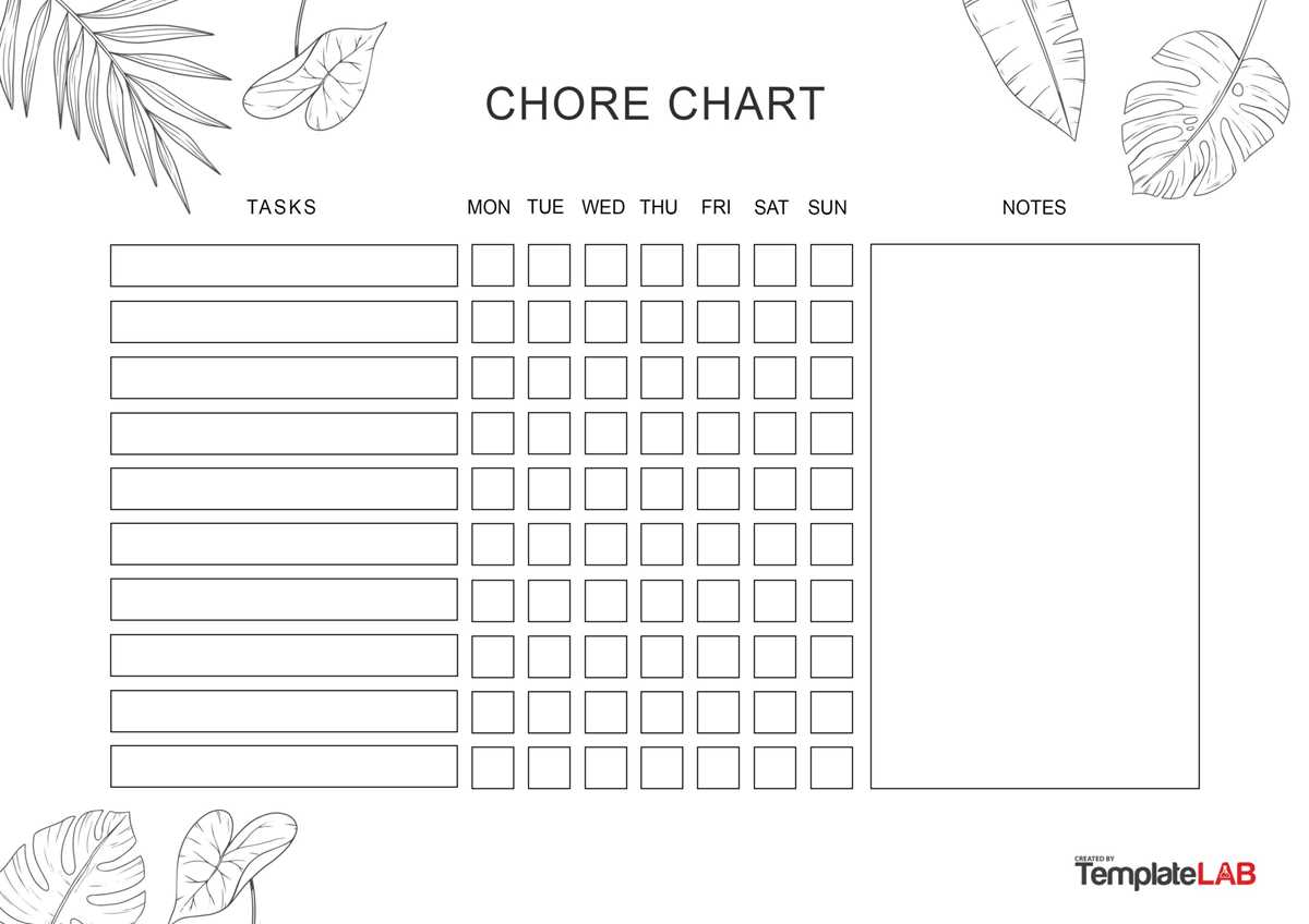 printable chore list