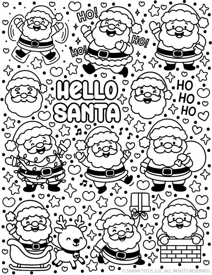 printable christmas coloring sheets