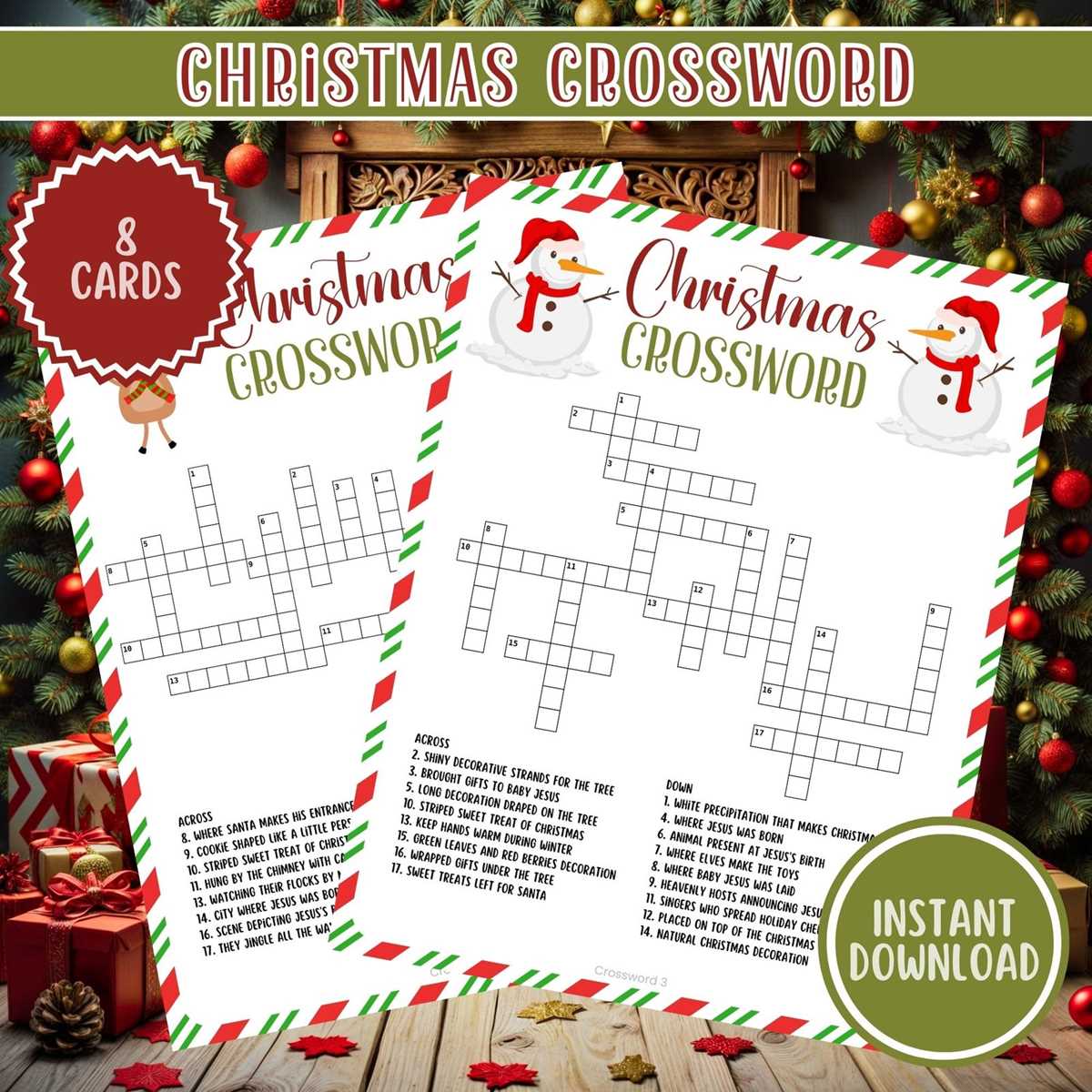 printable christmas crossword