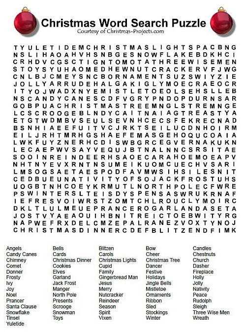 printable christmas find a word