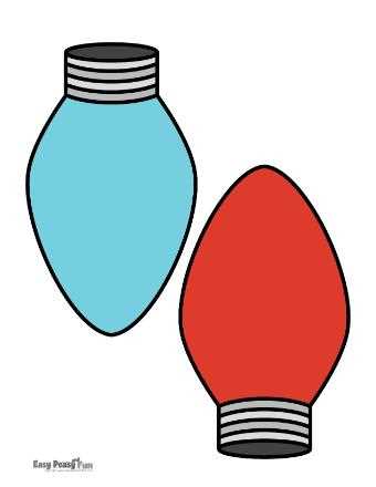 printable christmas light bulbs