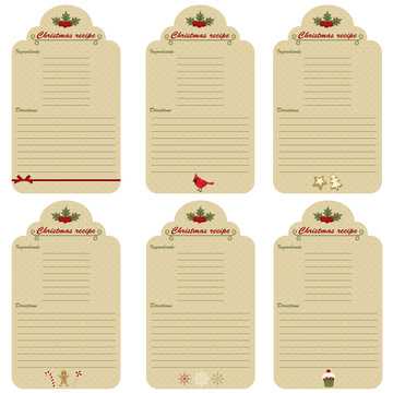 printable christmas recipe cards