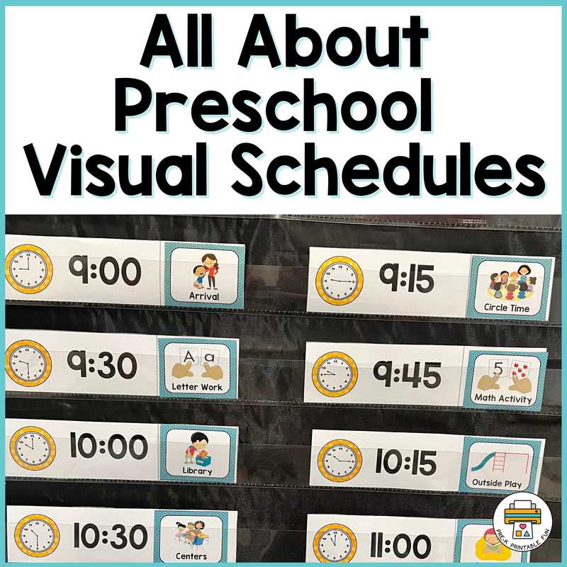printable classroom schedule