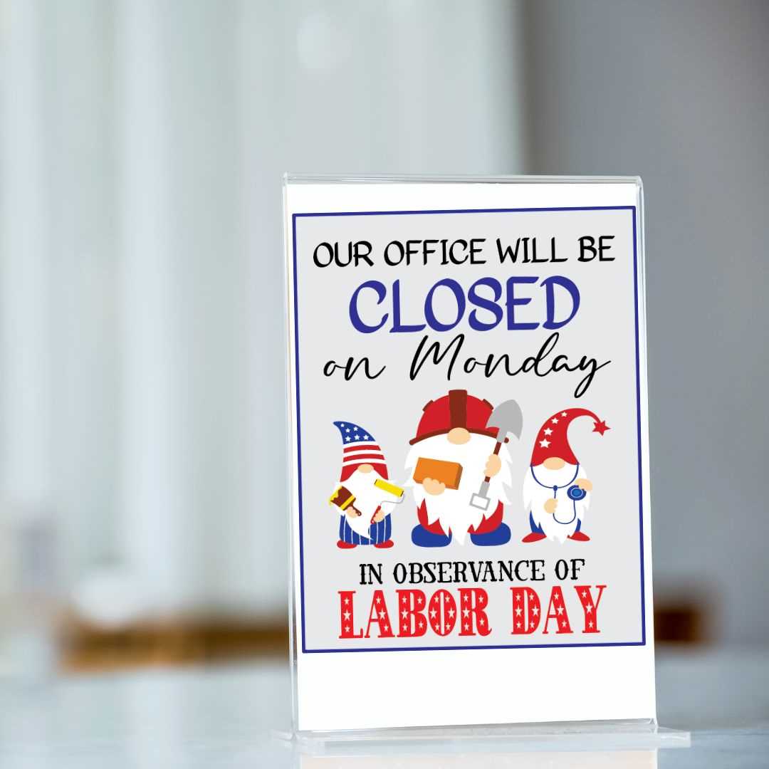 printable closed for labor day sign