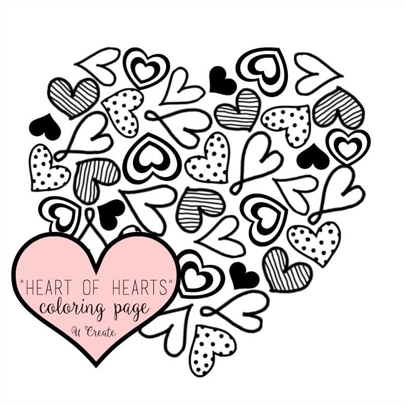 printable color hearts