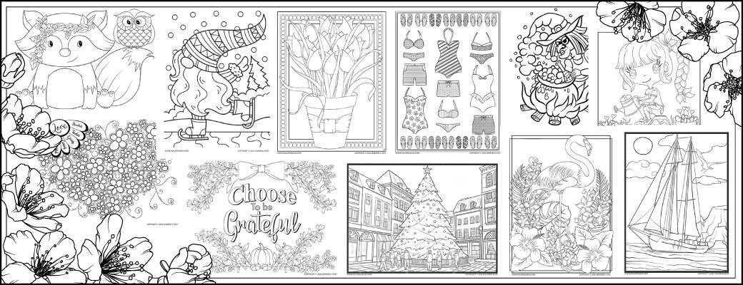 printable coloring book for adults