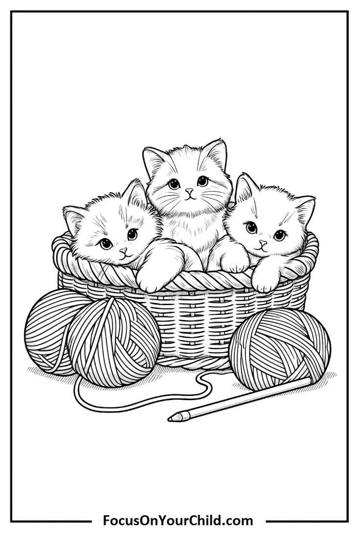 printable coloring page cat