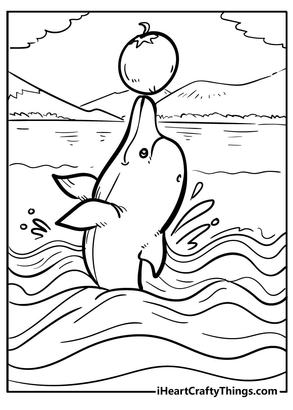printable coloring pages dolphin