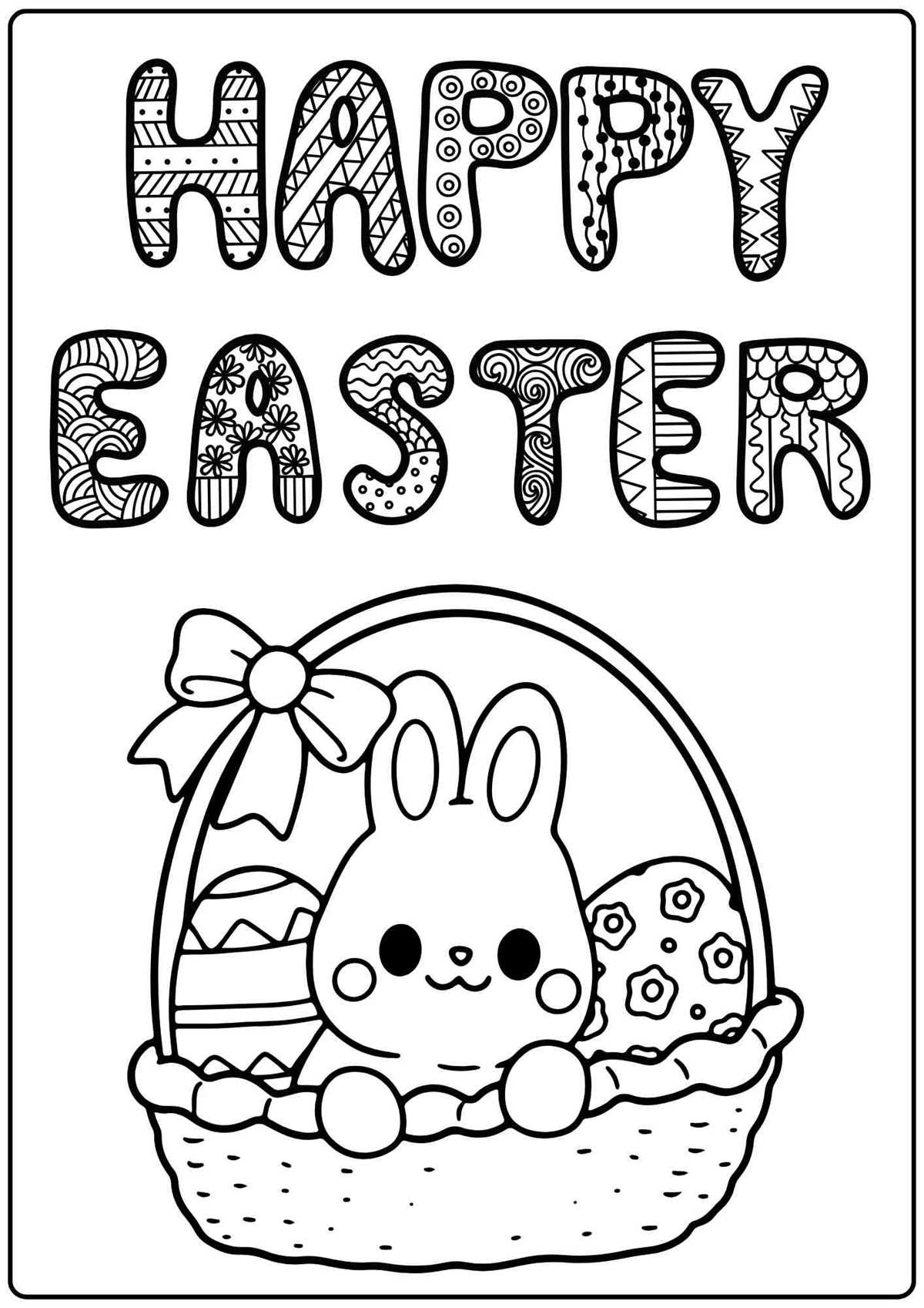 printable coloring pages easter bunny