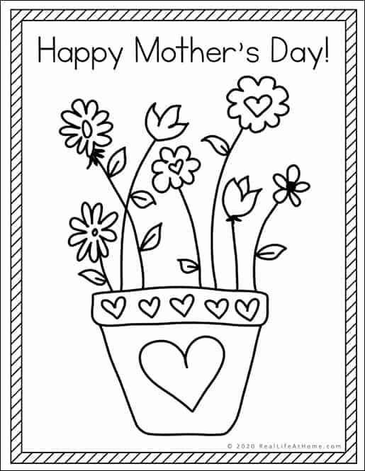 printable coloring pages for mothers day