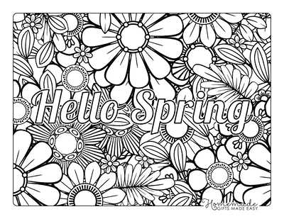 printable coloring pages for spring