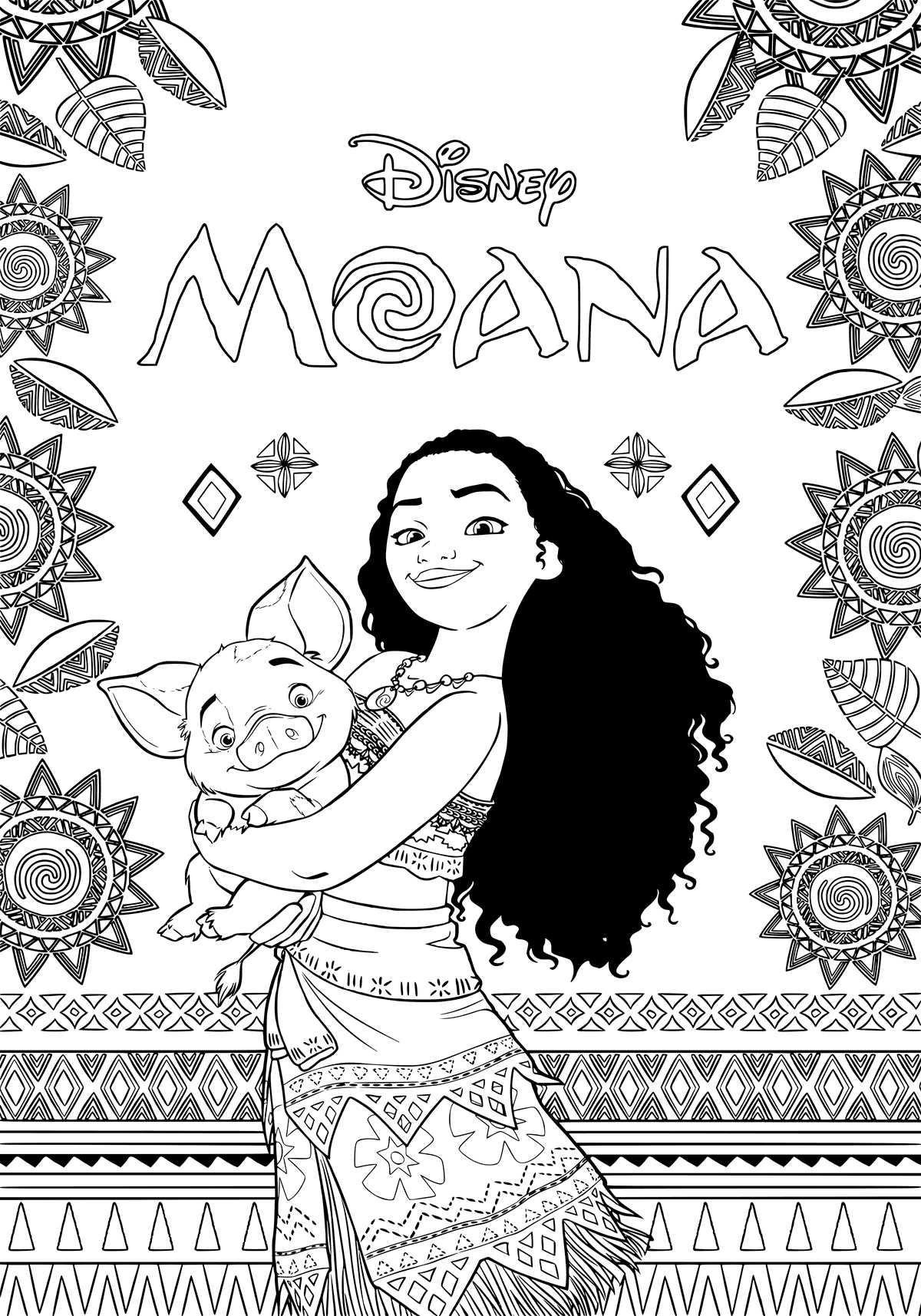 printable coloring pages moana