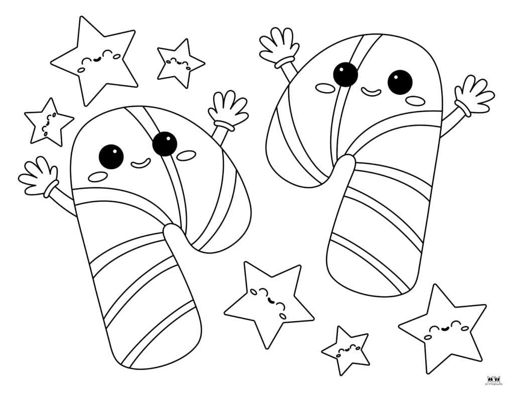 printable coloring pages of candy canes