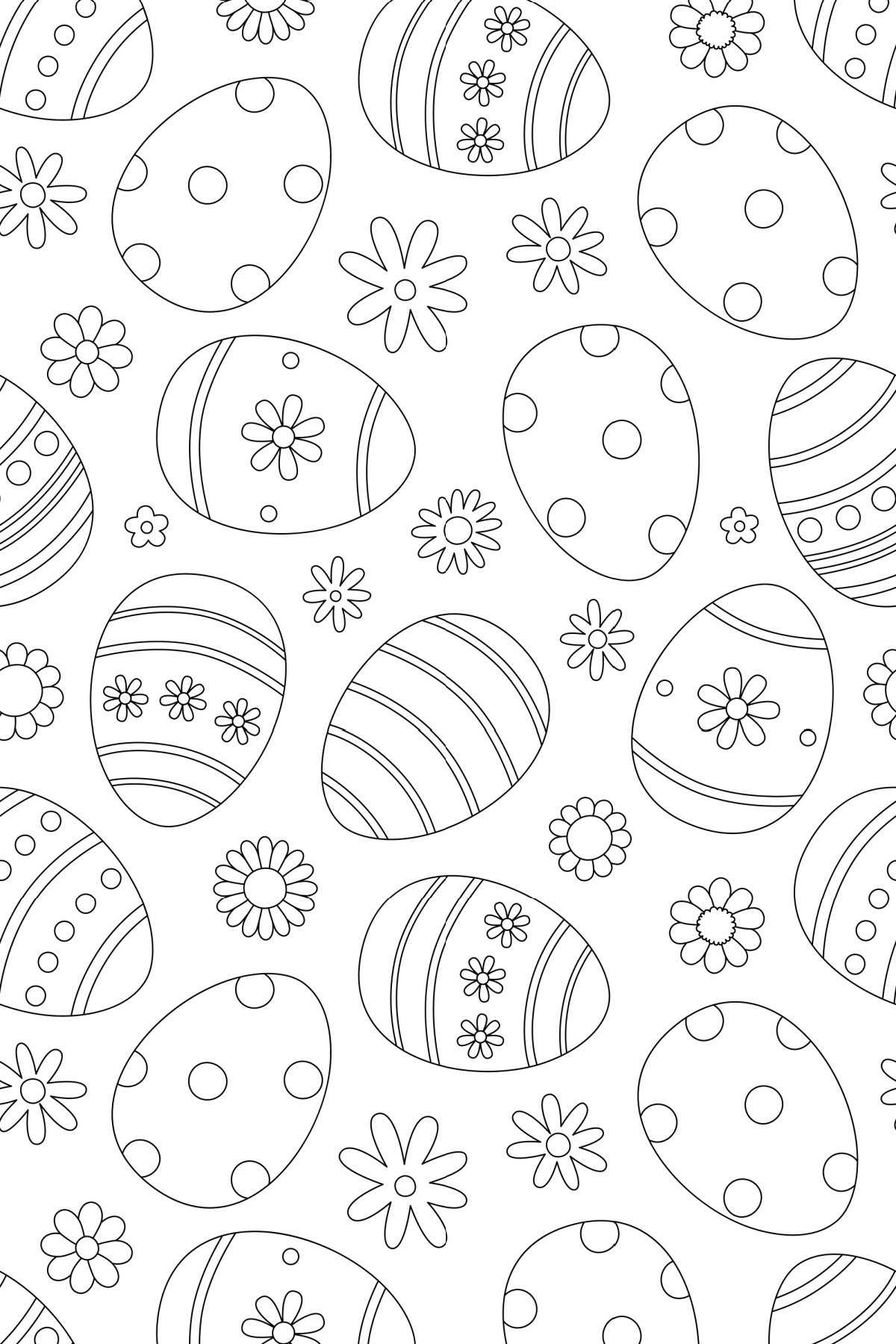 printable coloring pages of easter eggs
