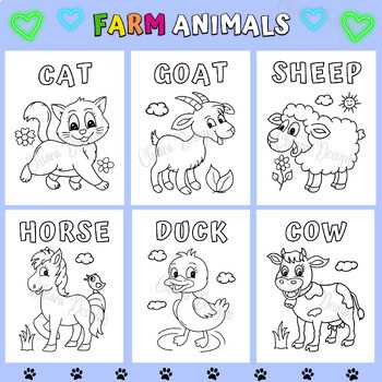 printable coloring pages of farm animals