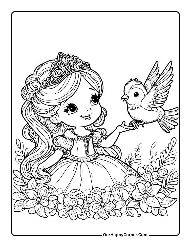 printable coloring pages of princess