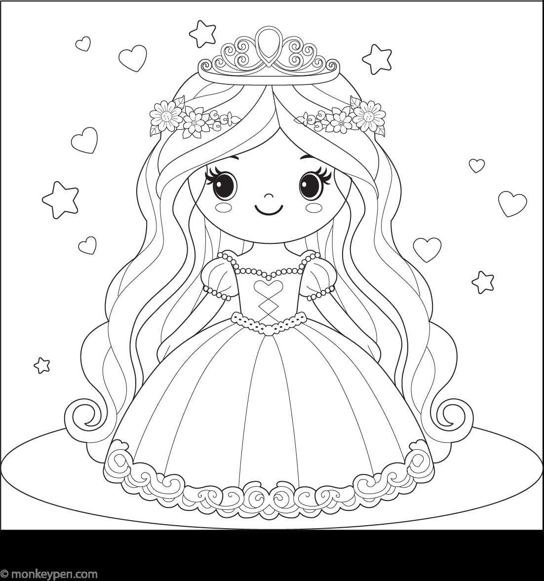 printable coloring pages princess