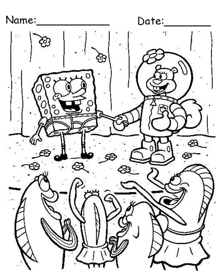 printable coloring pages spongebob