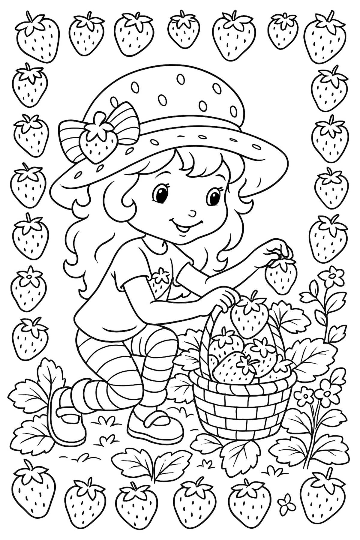 printable coloring pages strawberry shortcake