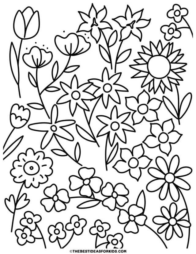 printable coloring pages with flowers
