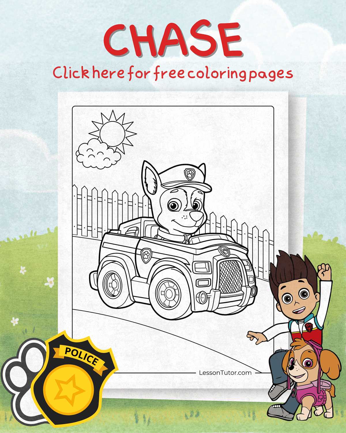 printable coloring paw patrol