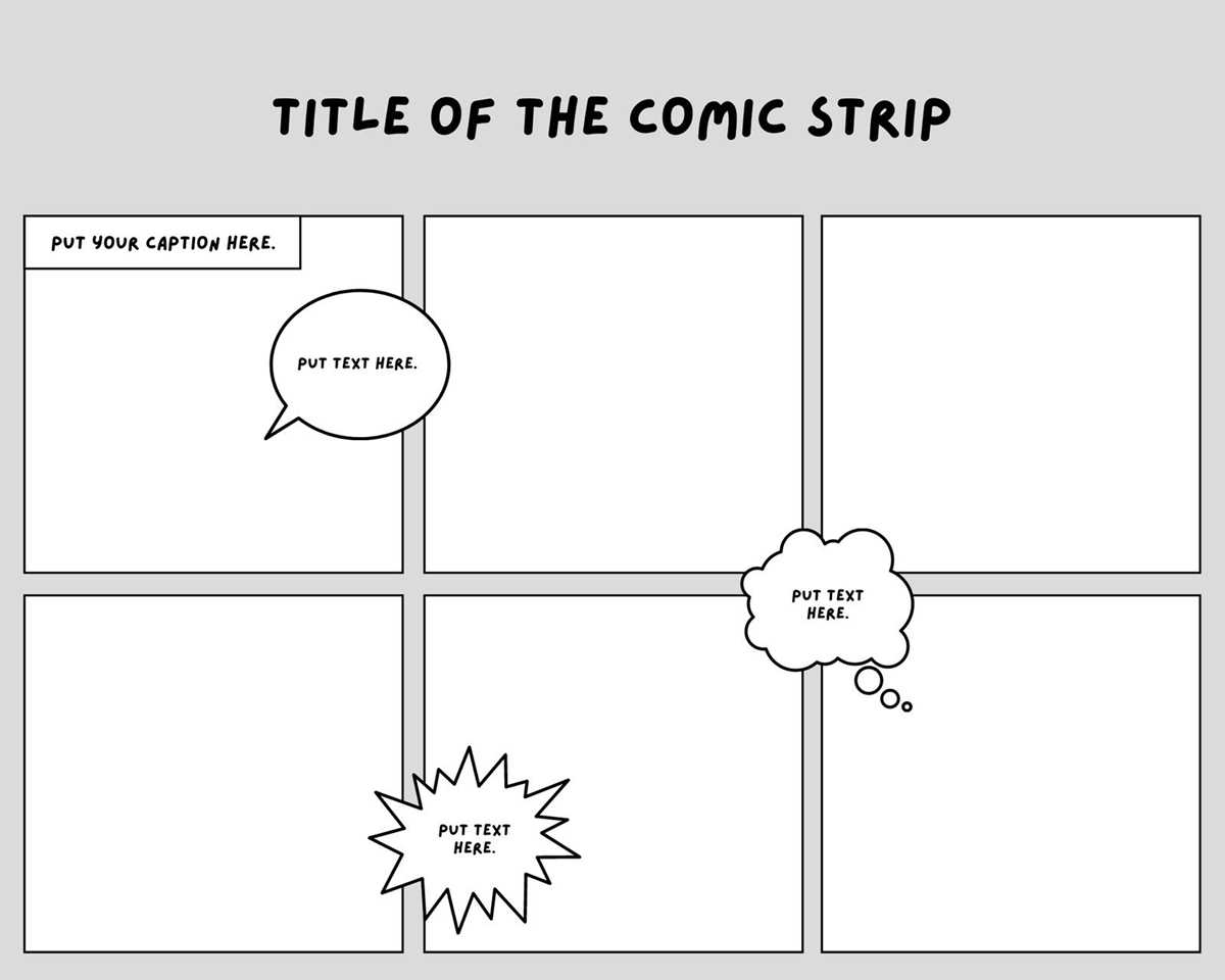 printable comic book template