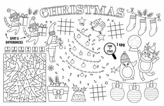 printable connect the dots christmas