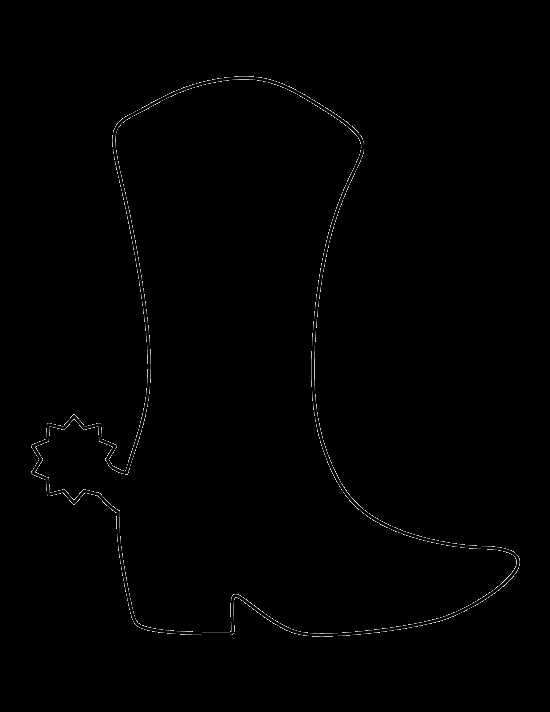 printable cowboy boot pattern