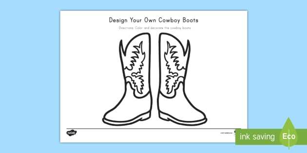 printable cowboy boot template