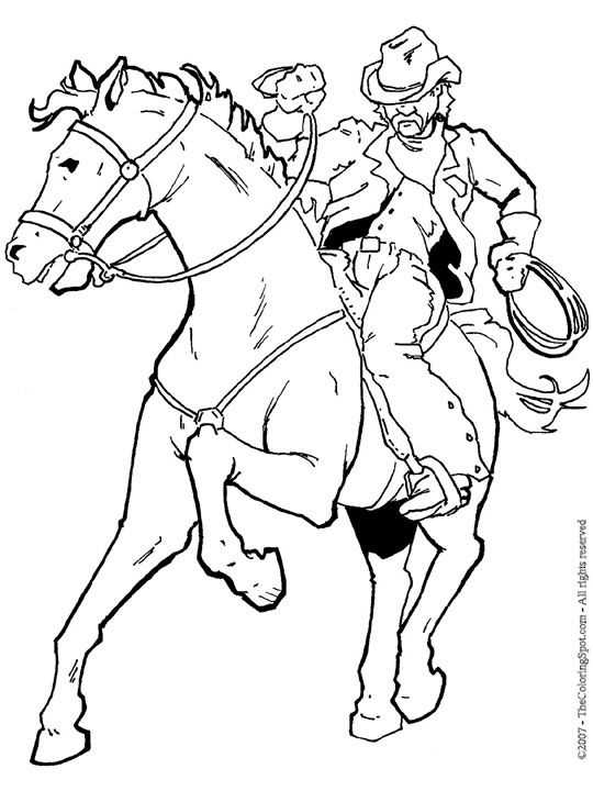 printable cowboy coloring pages