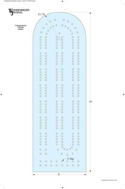 printable cribbage board template