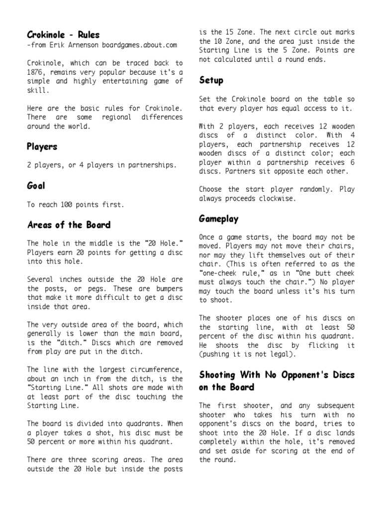printable croquet rules