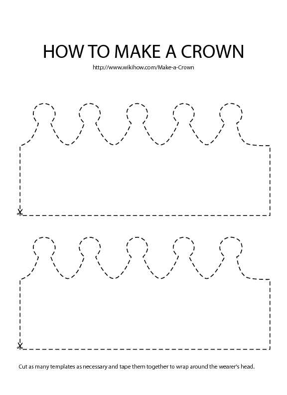 printable crown pattern