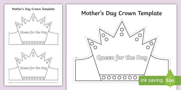 printable crown pattern