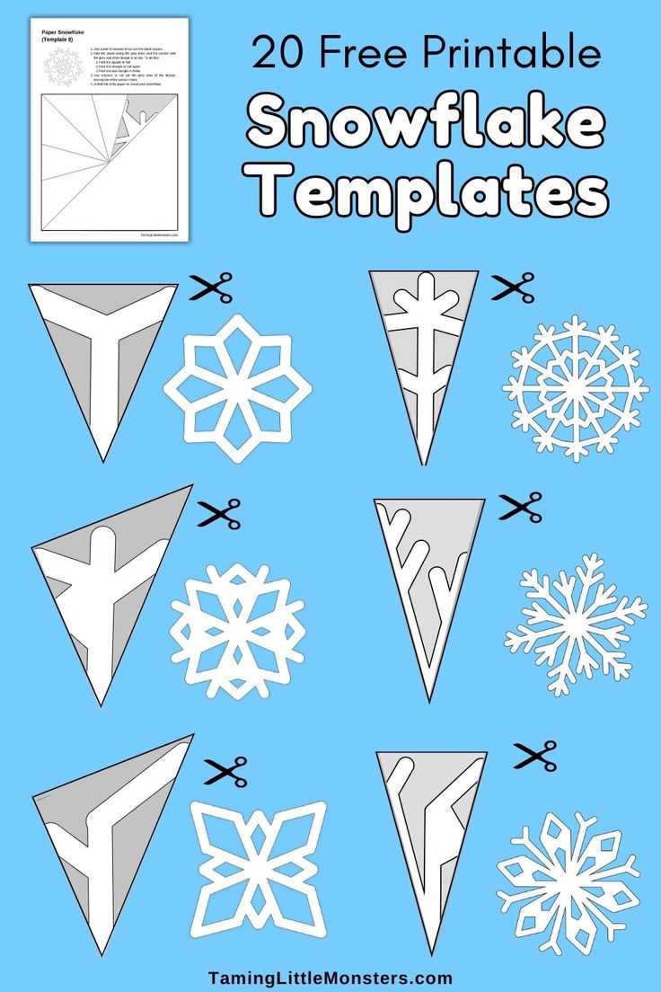 printable cut easy paper snowflake pattern template