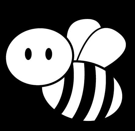 printable cute bee clipart