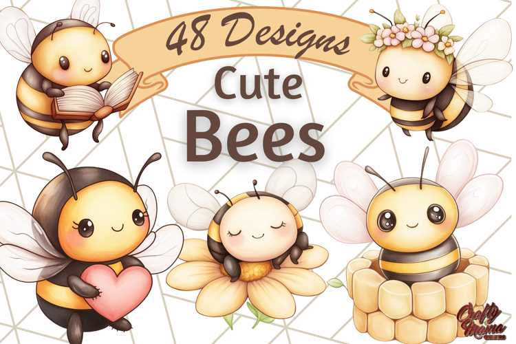 printable cute bee clipart