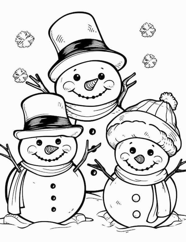 printable cute snowman coloring pages printable cute snowman coloring pages