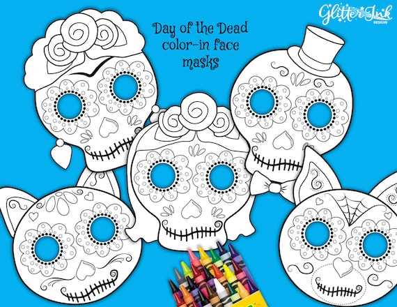 printable day of the dead mask template