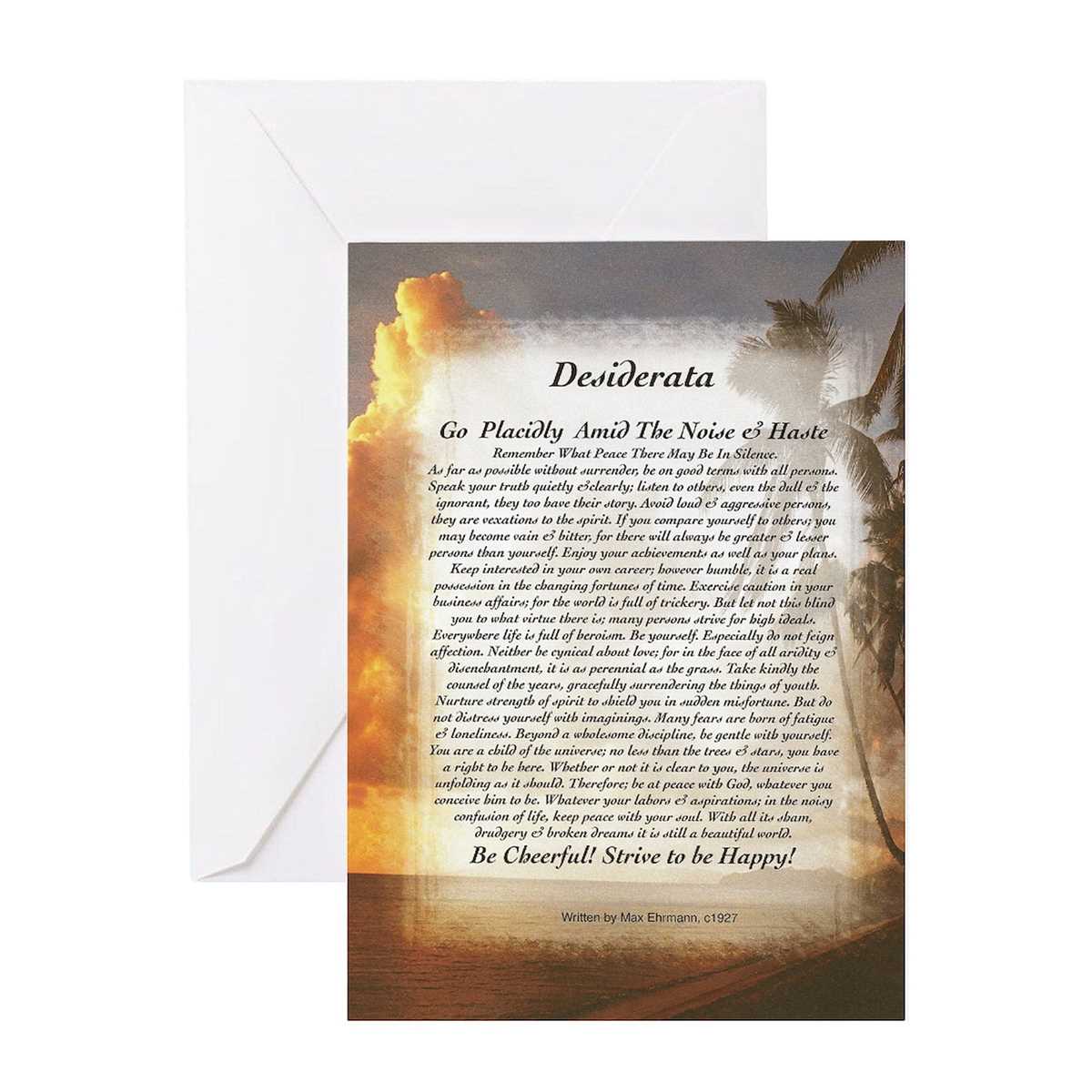 printable desiderata poem