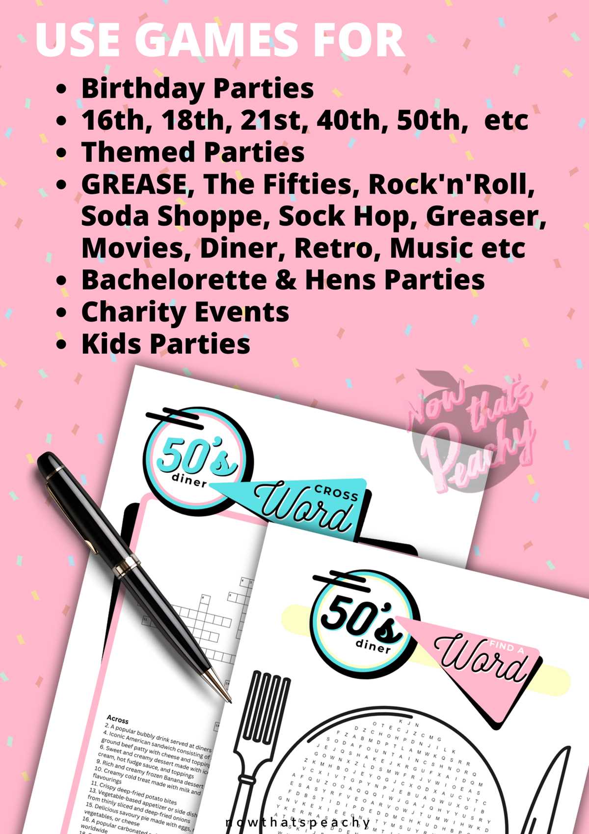 printable dinner party games
