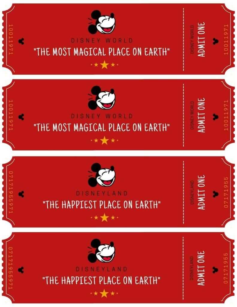 printable disney world tickets
