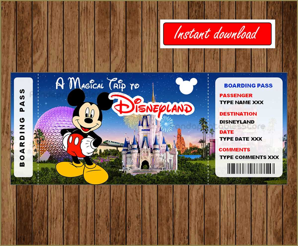 printable disneyland tickets