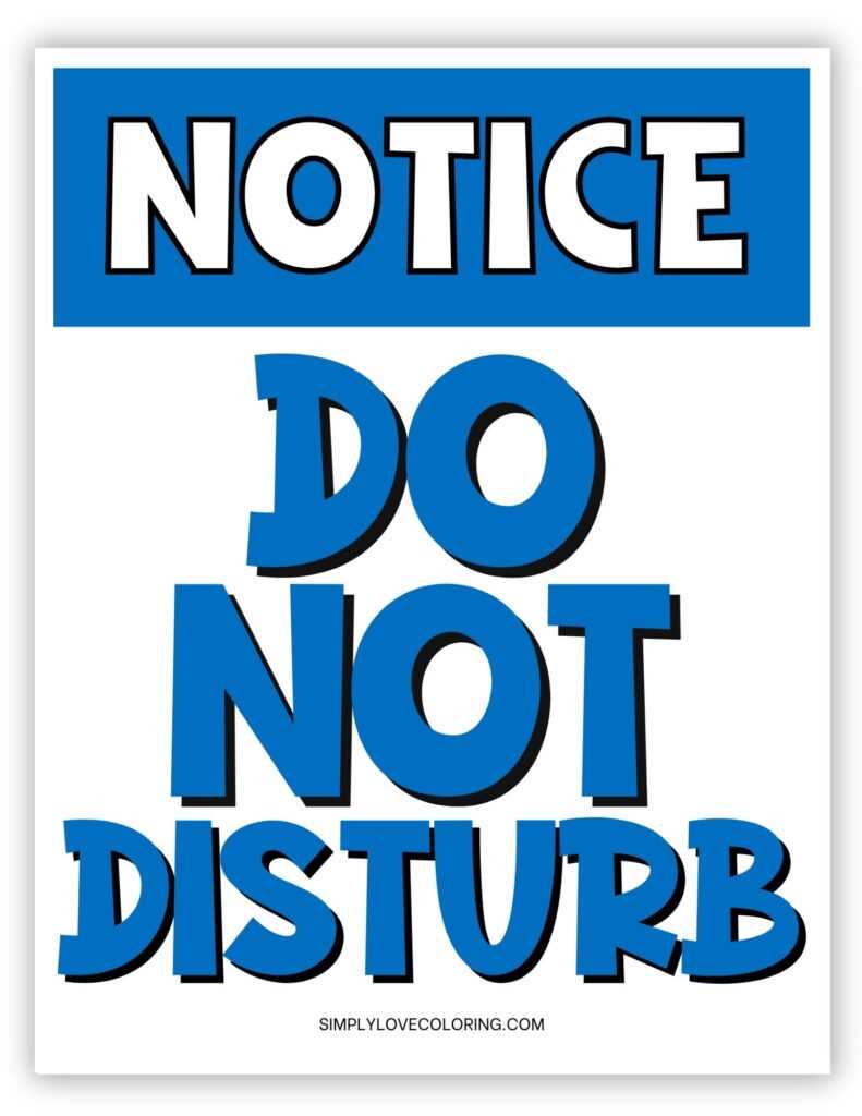 printable do not disturb signs