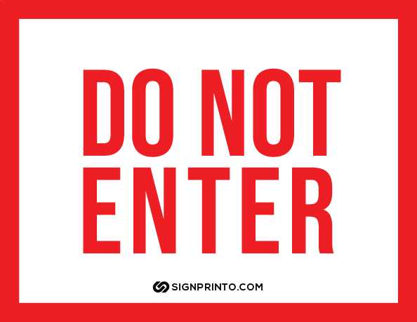 printable do not enter sign