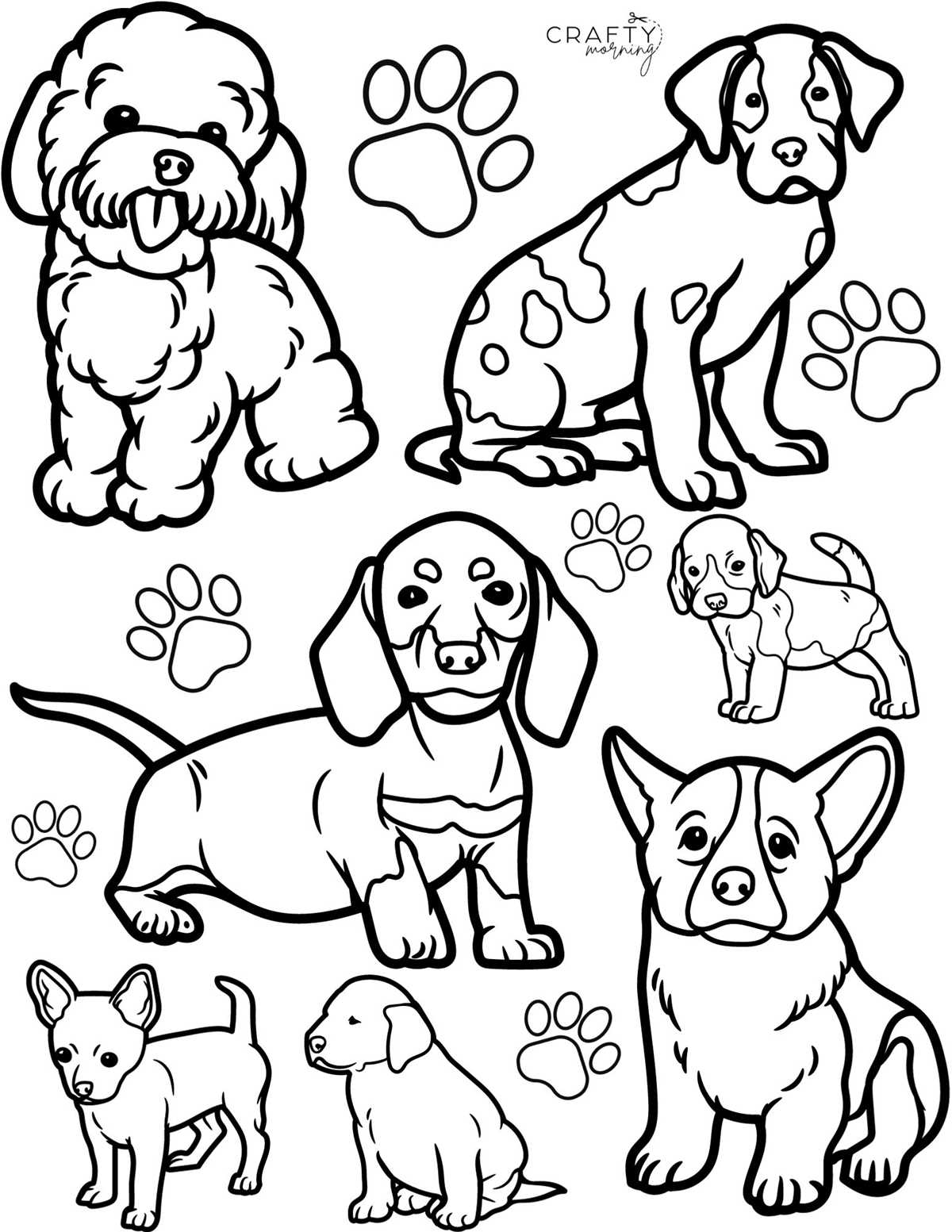 printable dog coloring