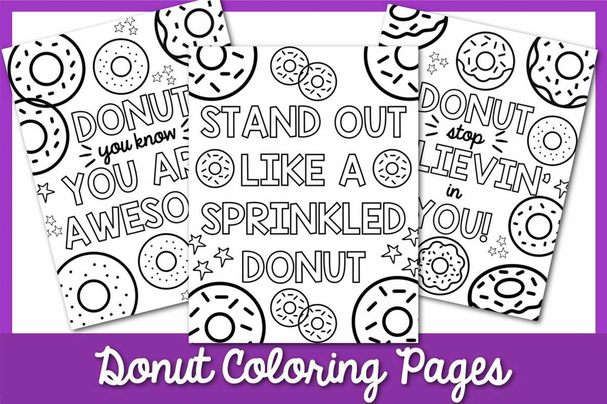 printable donut coloring pages